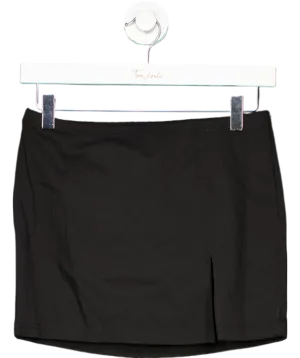 Black Stretch Mini Skirt UK M