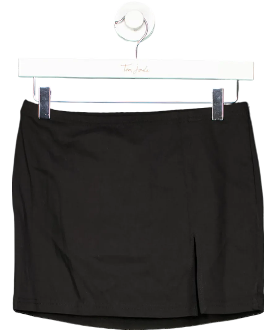 Black Stretch Mini Skirt UK M
