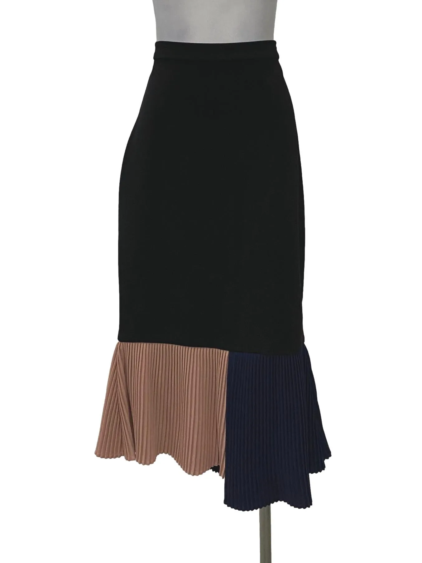Black With Pink And Dark Blue Accent Skirt