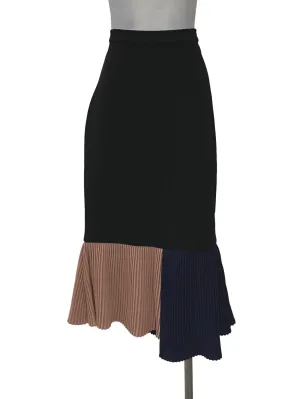 Black With Pink And Dark Blue Accent Skirt