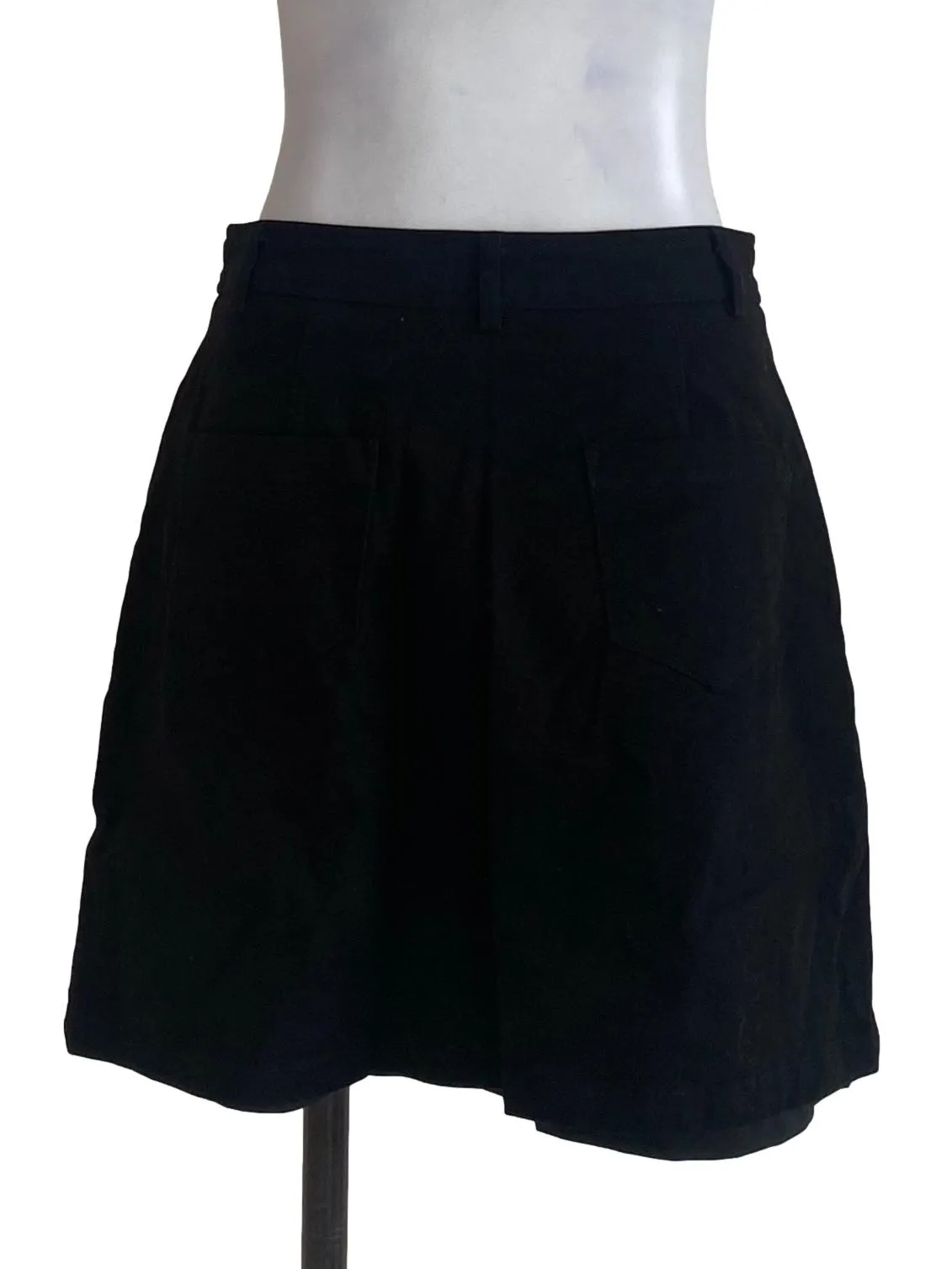 Black Zipper Mini Skirt