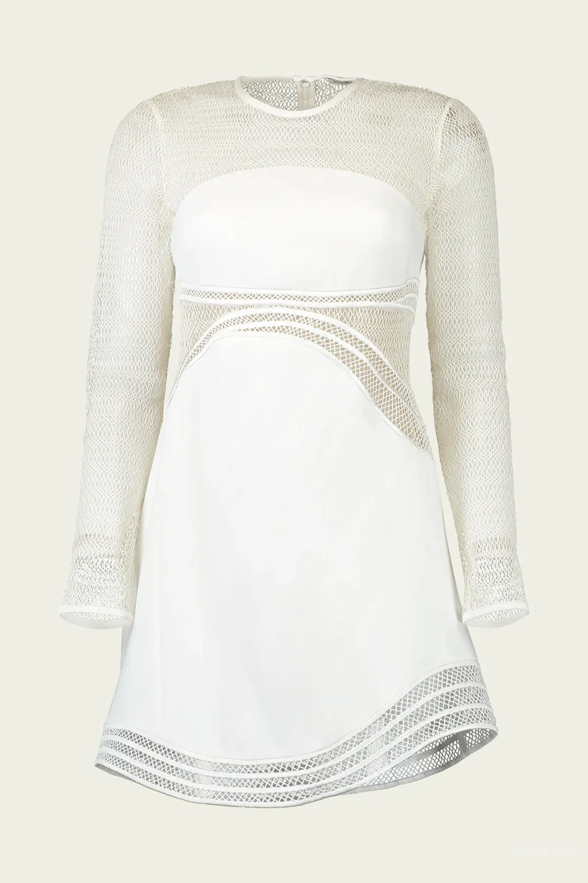 Blaise Mini Dress in Ivory