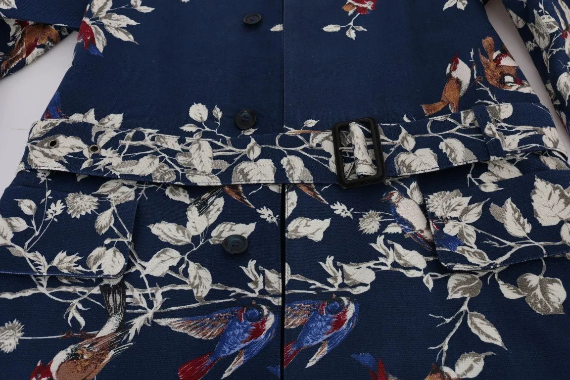 Blue Bird Cotton Trench Coat