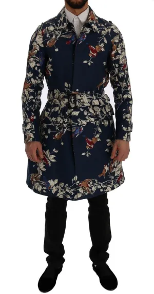 Blue Bird Cotton Trench Coat