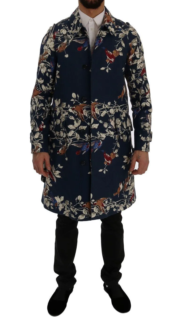 Blue Bird Cotton Trench Coat
