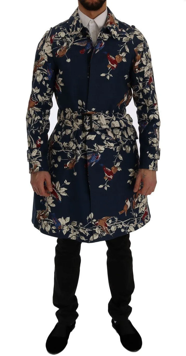 Blue Bird Cotton Trench Coat