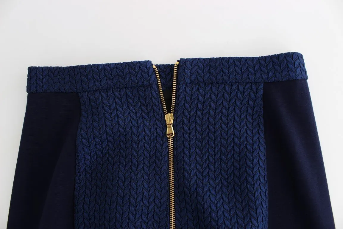 Blue pencil skirt