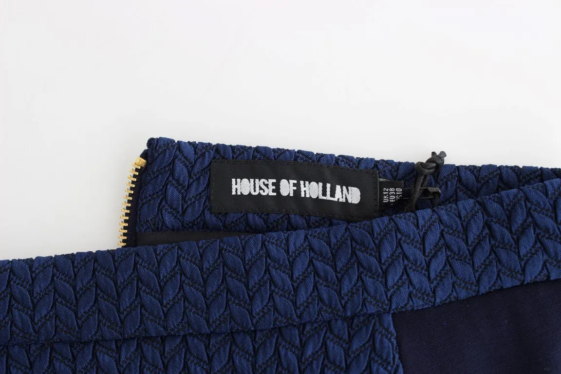 Blue pencil skirt