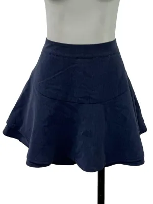 Blue Ruched Mini Skirt