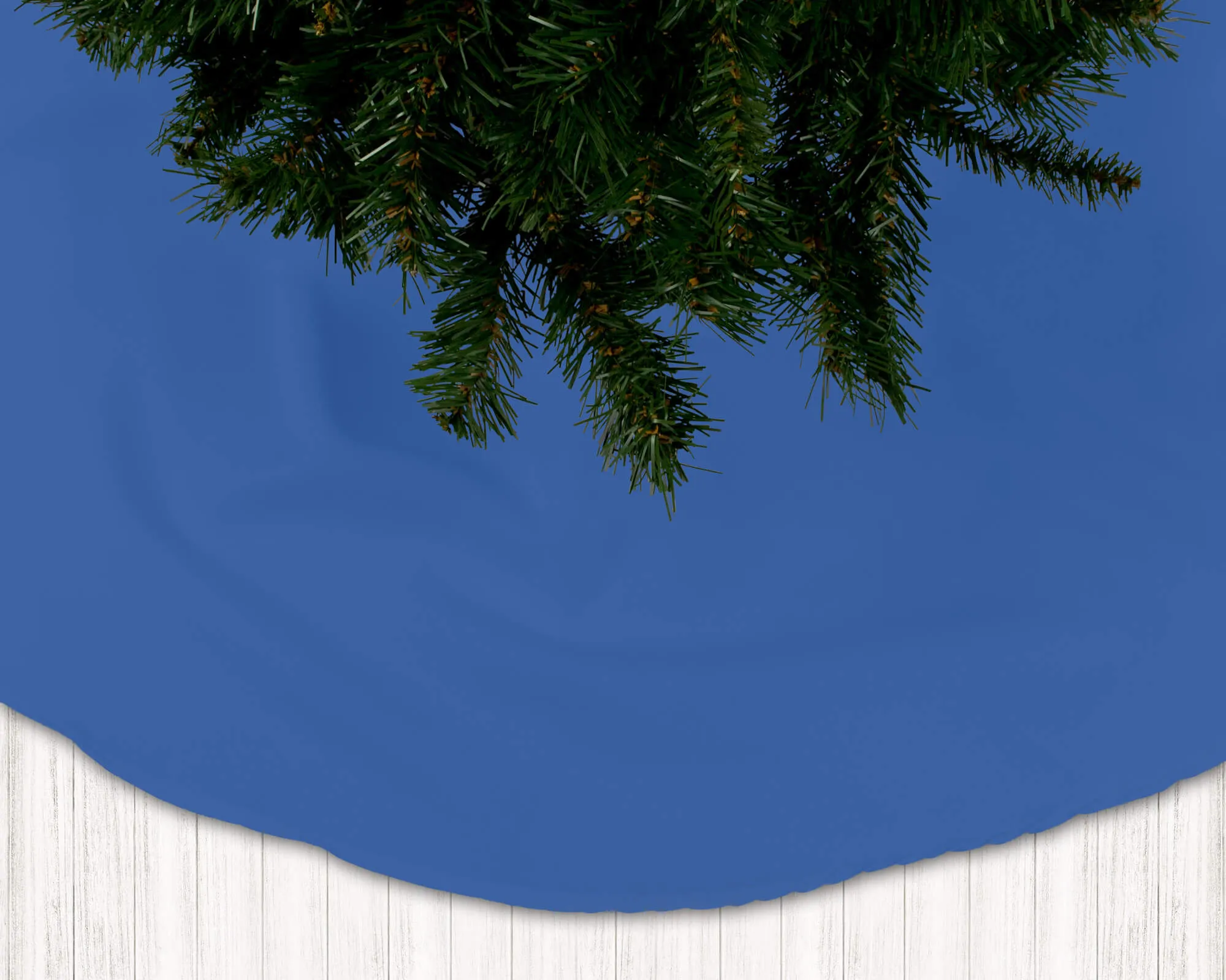 Bluebell, Cobalt, and Lapis Blue Holiday Christmas Tree Skirts