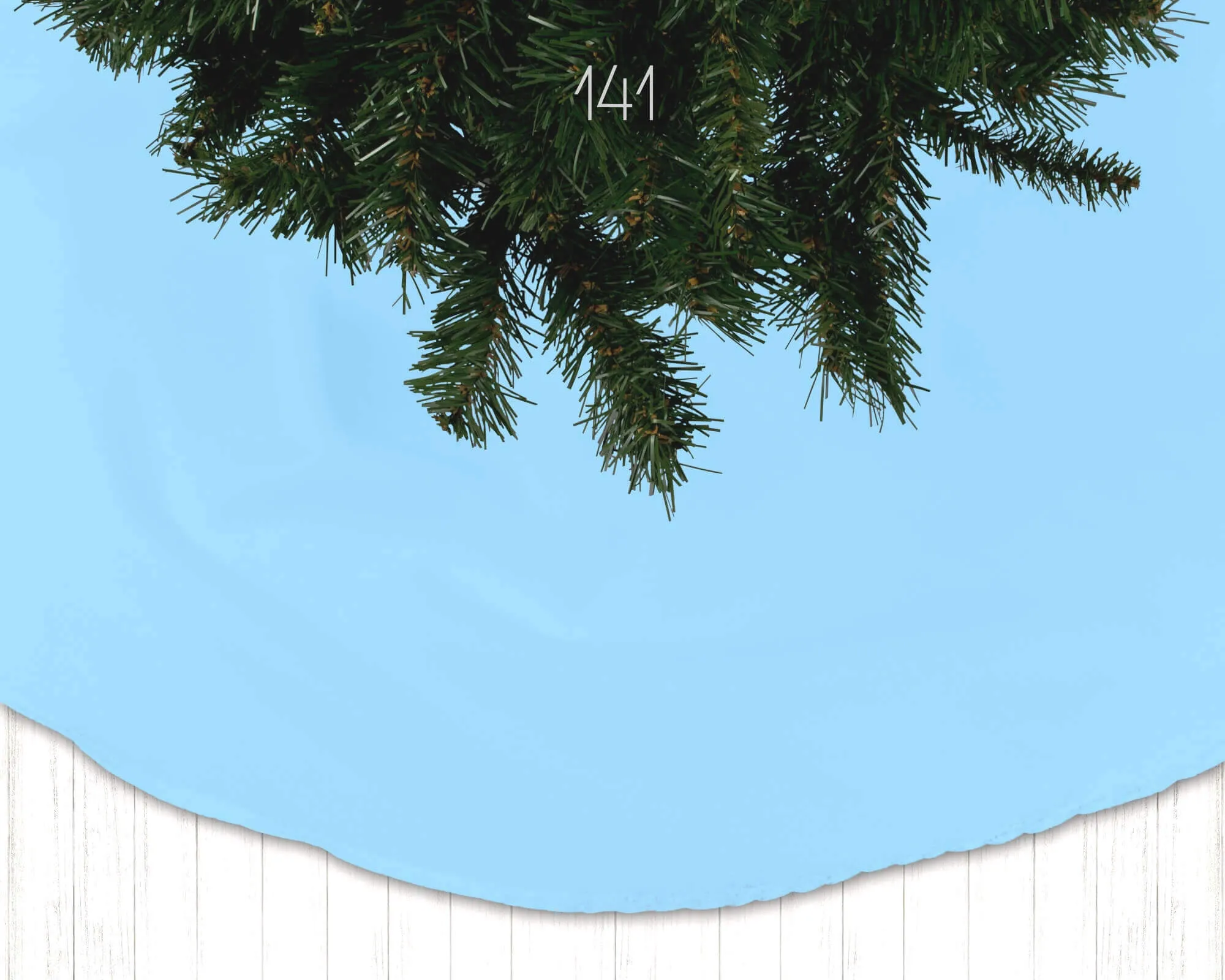 Bluebell, Cobalt, and Lapis Blue Holiday Christmas Tree Skirts