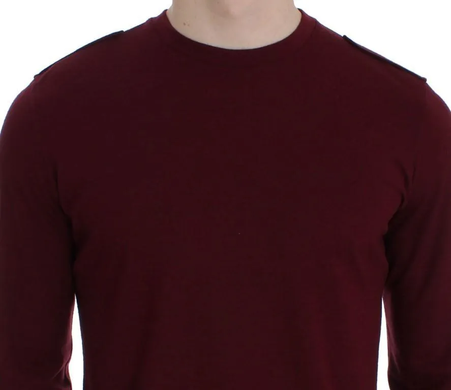 Bordeaux Wool Crewneck Sweater