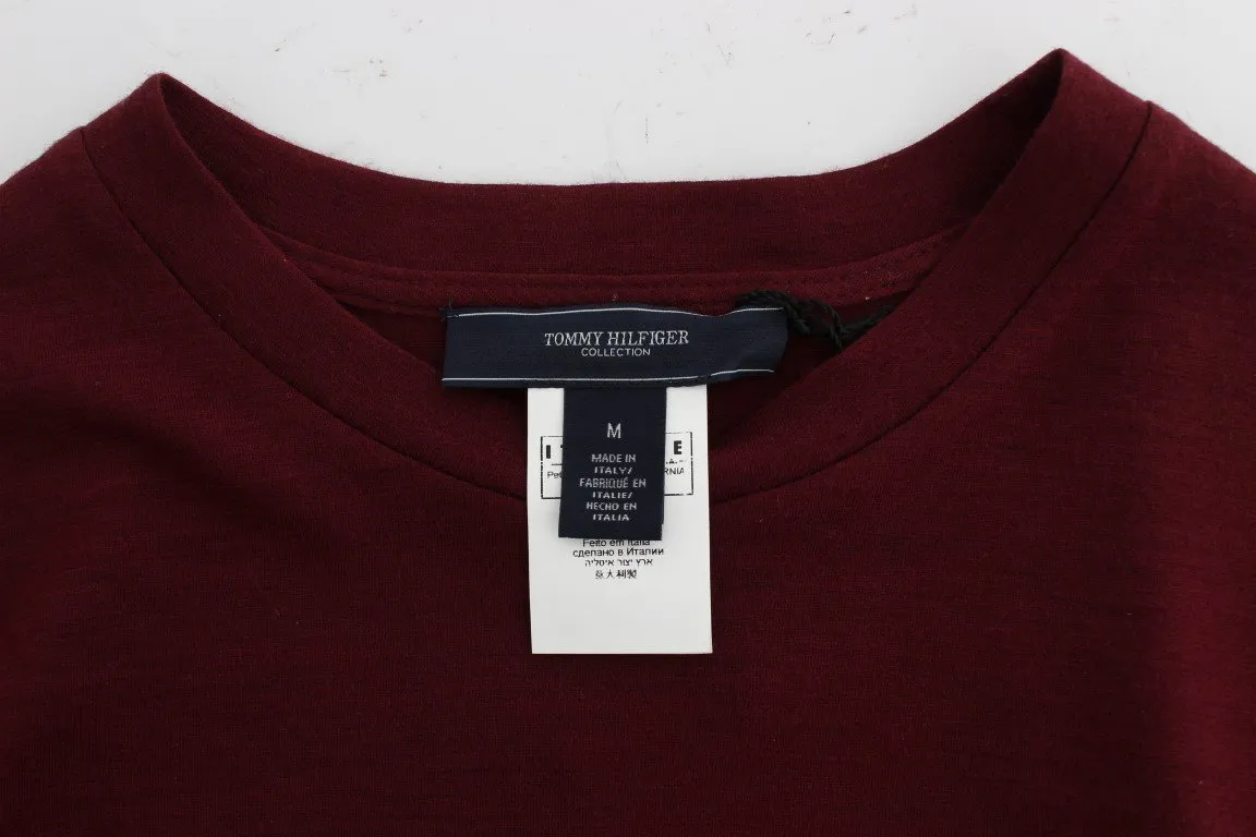 Bordeaux Wool Crewneck Sweater