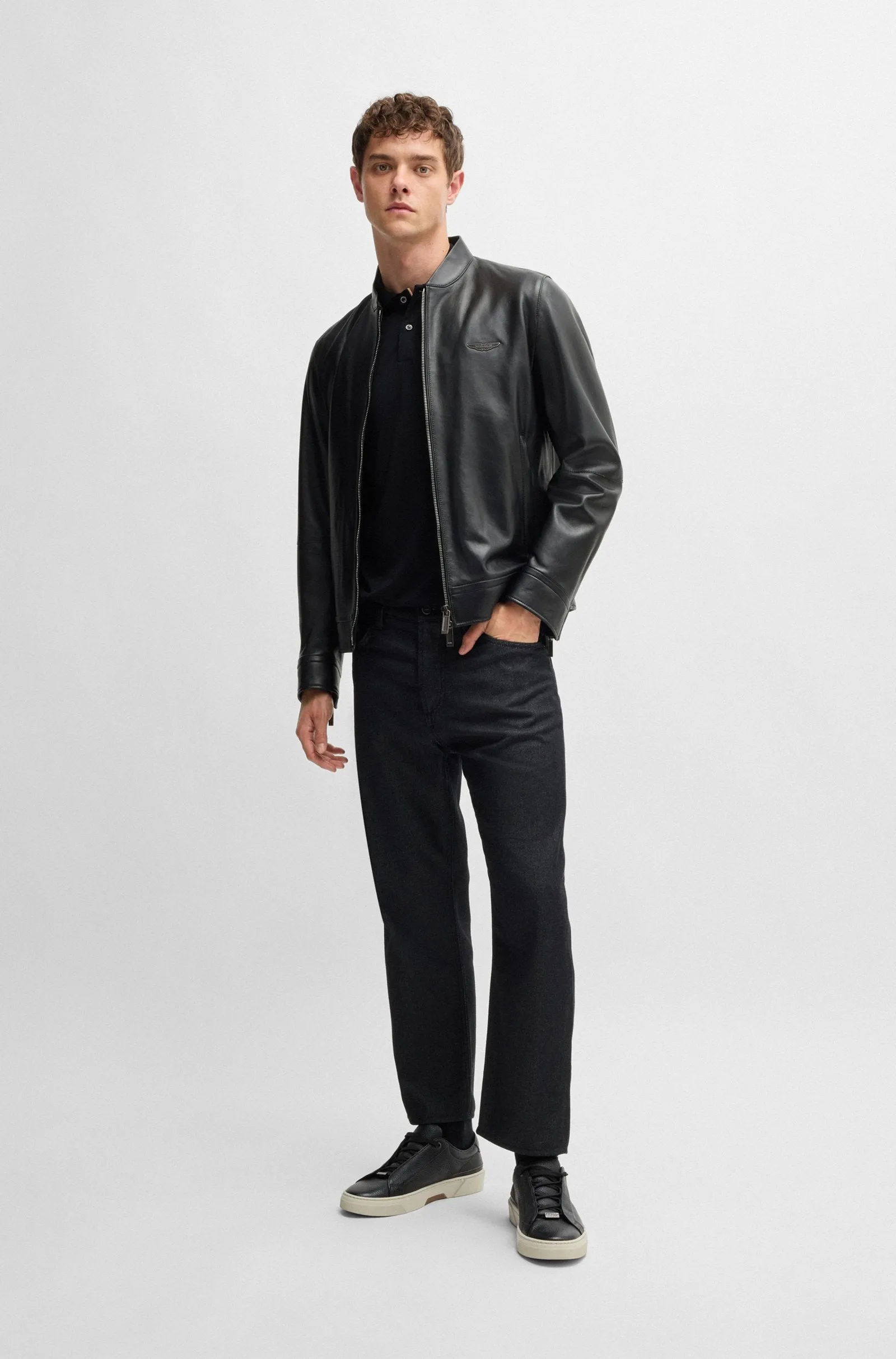 BOSS Casual Jackets Regular Fit in Leather - L-CALEB_AM 10267112 01-50529537