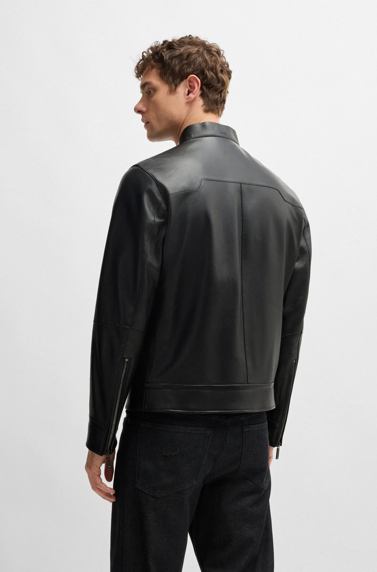 BOSS Casual Jackets Regular Fit in Leather - L-CALEB_AM 10267112 01-50529537