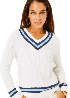 BROCKTON SWEATER - BONAIRE BLUE TIPPING