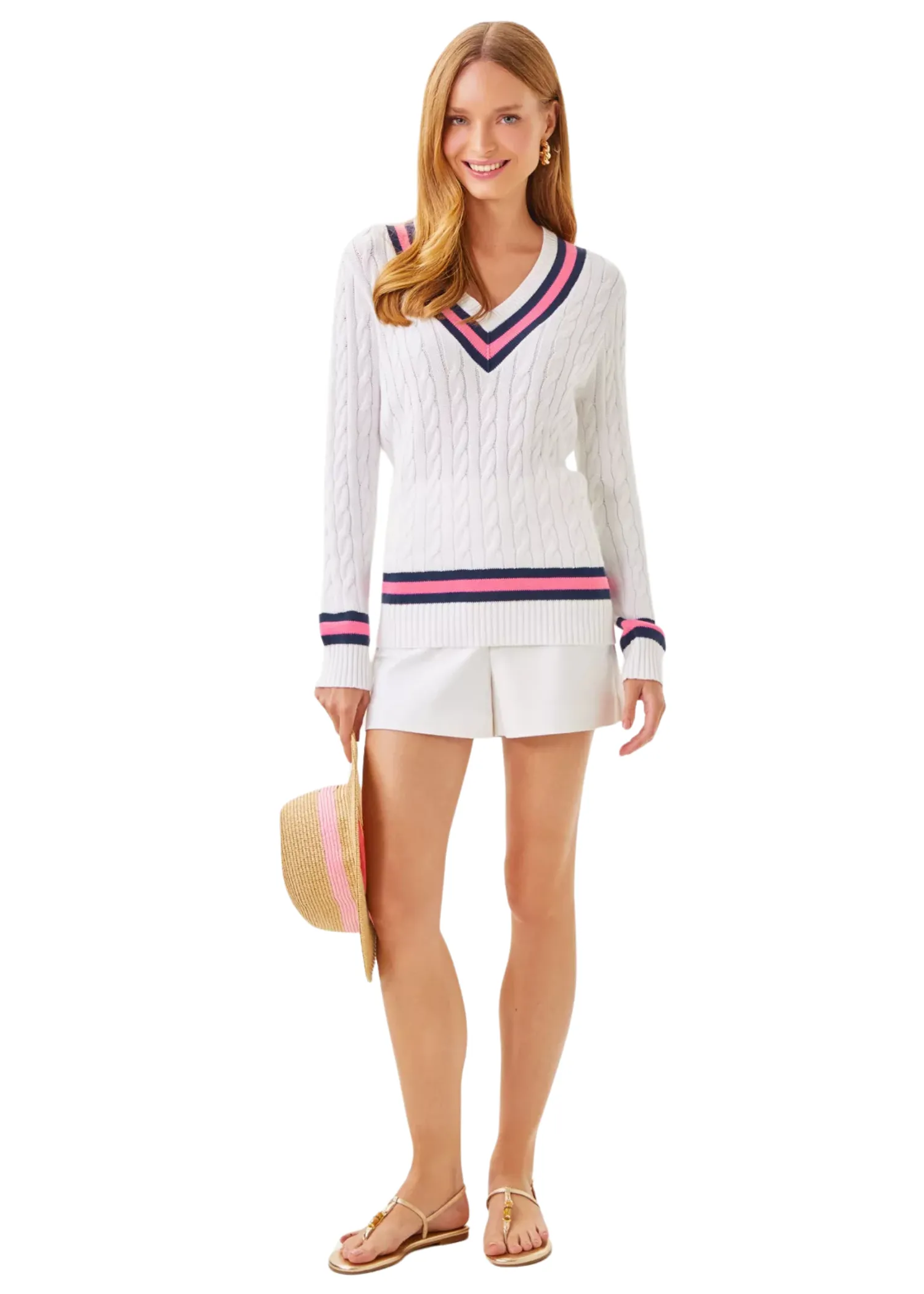 BROCKTON SWEATER - ROUSSEAU PINK TIPPING