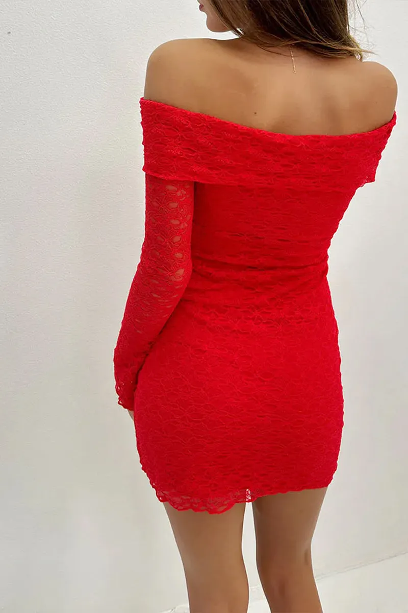 BS3209 Off Shoulder Lace Dress