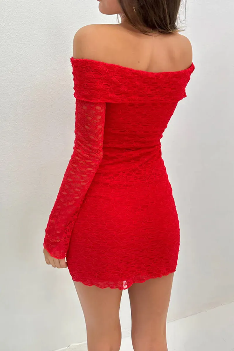 BS3209 Off Shoulder Lace Dress