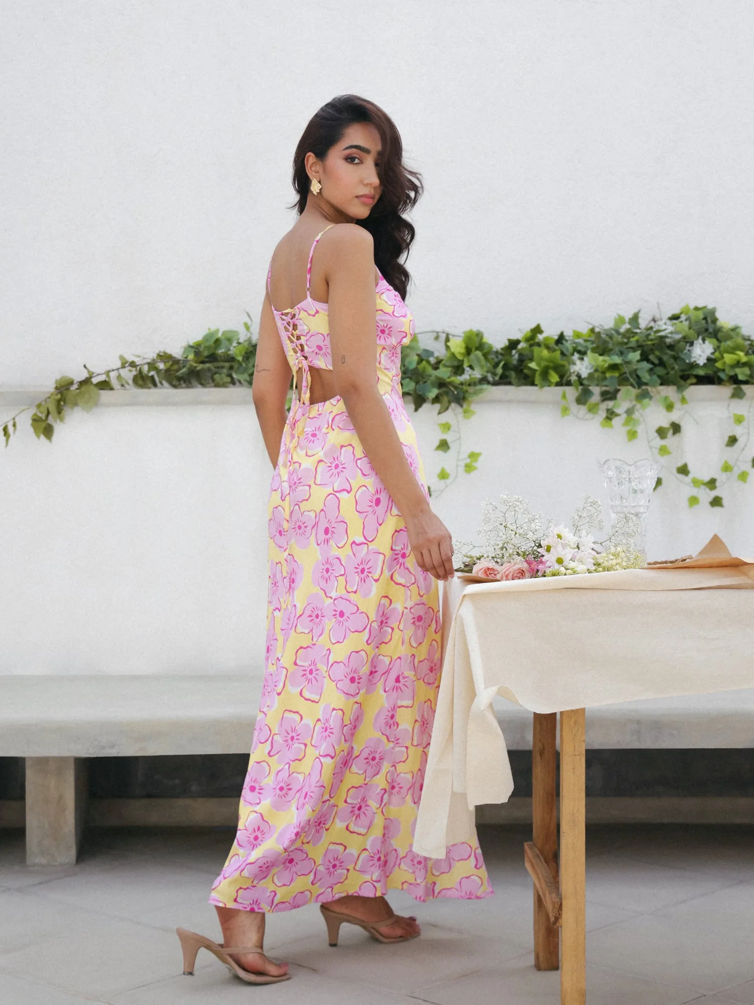 Bustier Detailed Maxi Dress
