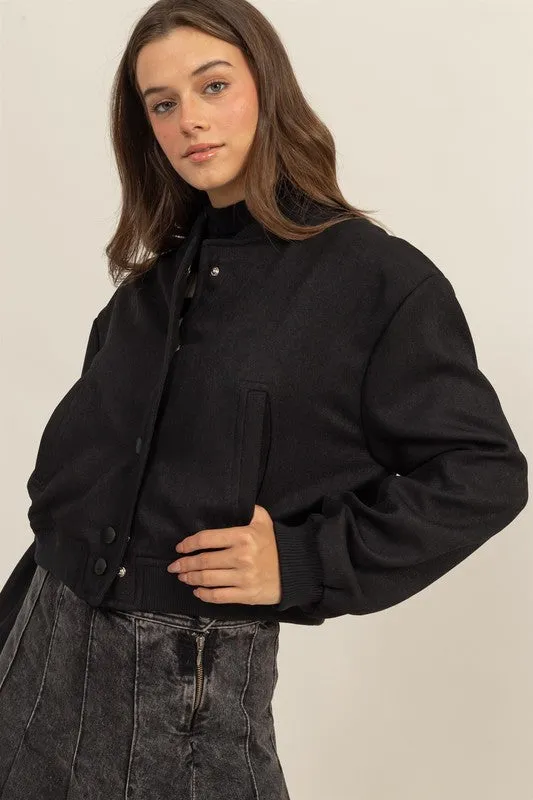 Button Up Bomber Jacket