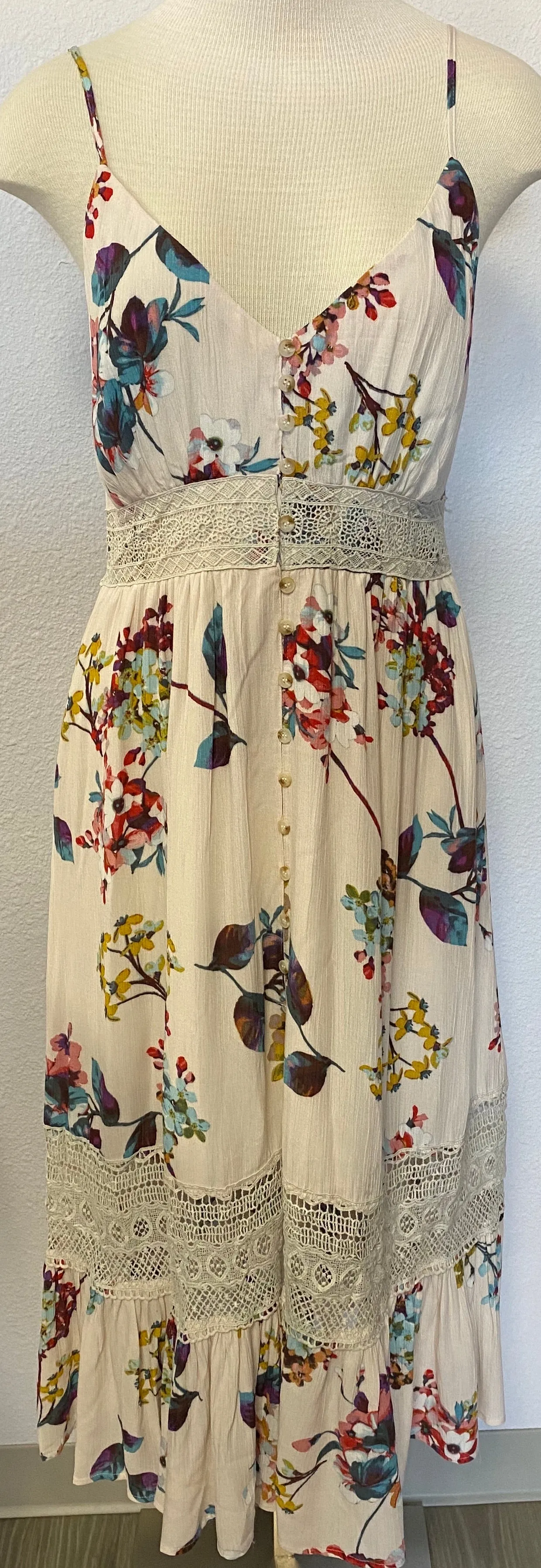 BUTTON UP MIDI CAMI DRESS