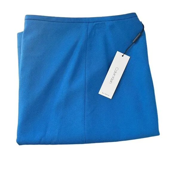 Calvin Klein Womens Blue Pencil Skirt Plus Size 24 W Workwear NWT