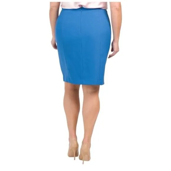 Calvin Klein Womens Blue Pencil Skirt Plus Size 24 W Workwear NWT