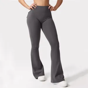Cargo Pocket Fitness Pants Elastic High Waist for Workout
