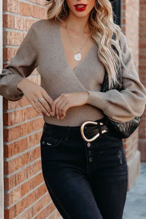 Casual Solid Patchwork V Neck Sweater(6 Colors)