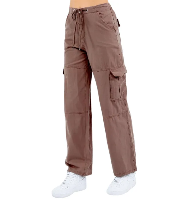 Cinnamon Wide Leg Cargo Pants