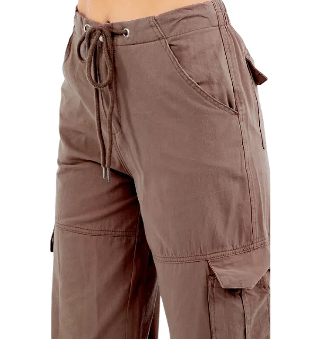 Cinnamon Wide Leg Cargo Pants