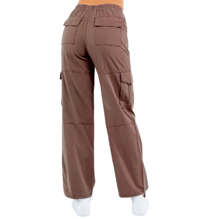 Cinnamon Wide Leg Cargo Pants