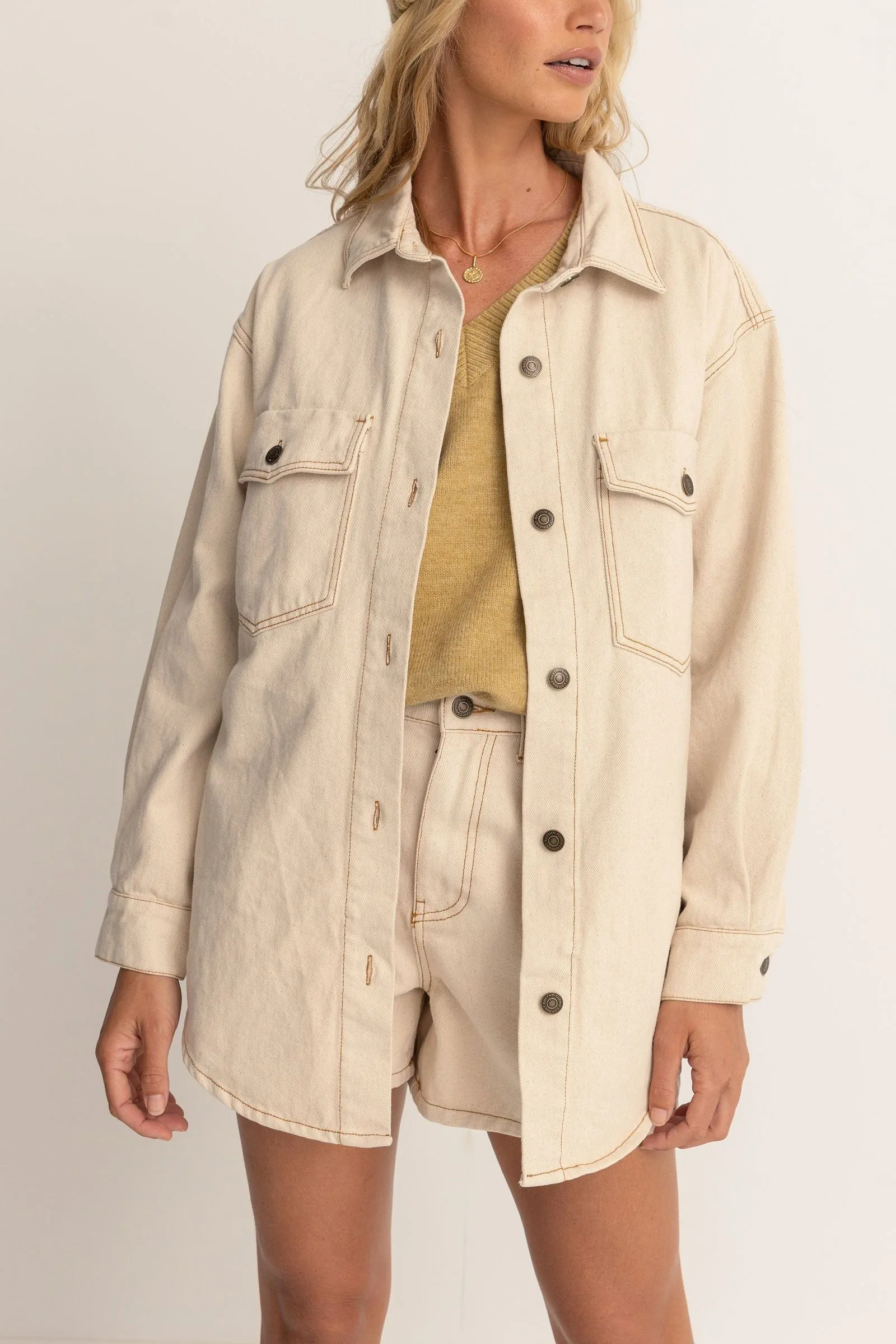 CLAUDE DRILL SHACKET - NATURAL