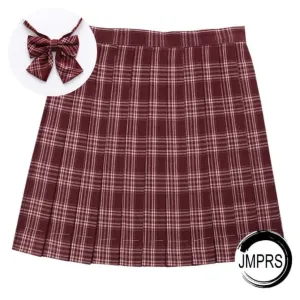 ContiNent 33 Plaid Women Pleated Skirt Bow Knot Summer High Waist Preppy Girls Dance Mini Skirt Cute A Line