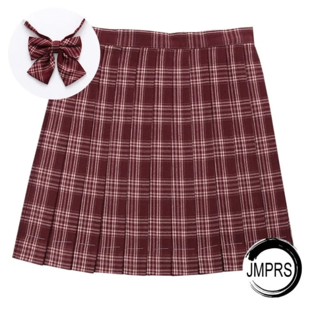 ContiNent 33 Plaid Women Pleated Skirt Bow Knot Summer High Waist Preppy Girls Dance Mini Skirt Cute A Line