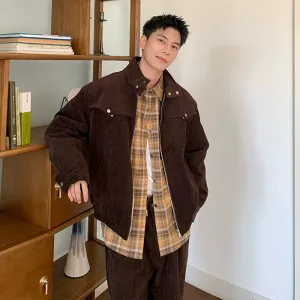Corduroy Padded Cargo Jacket Pants Set