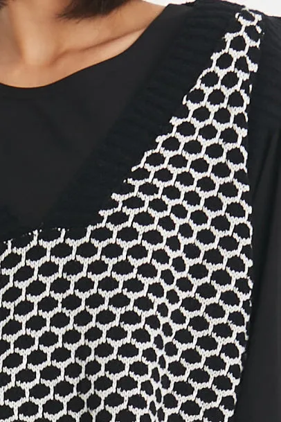 Cotton Bee Hive Sweater Vest