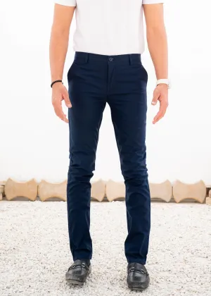 Cotton Navy Blue Chino Pant