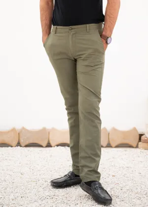 Cotton Olive Green chino pant