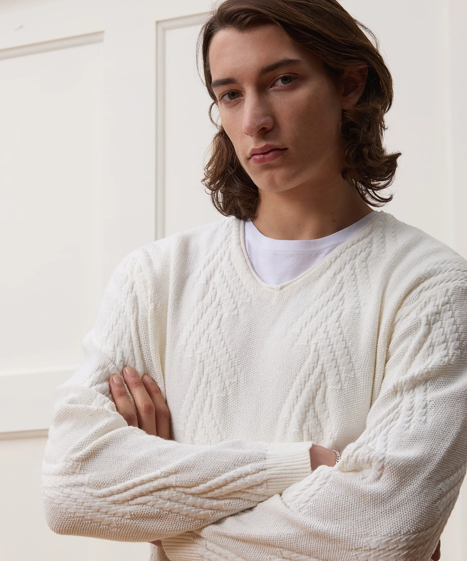 Cotton V-Neck Sweater