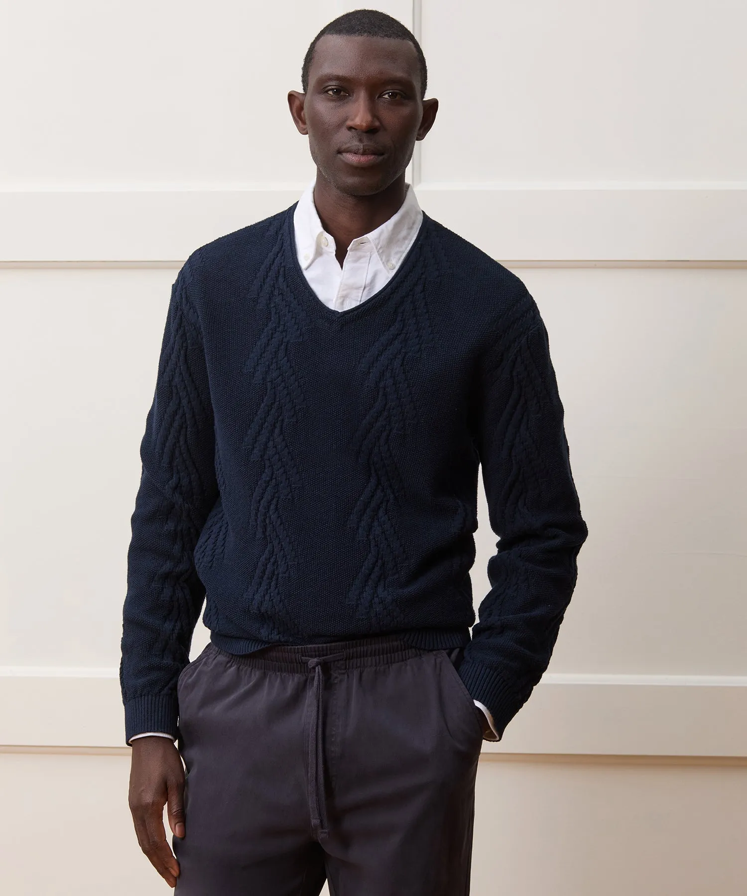 Cotton V-Neck Sweater