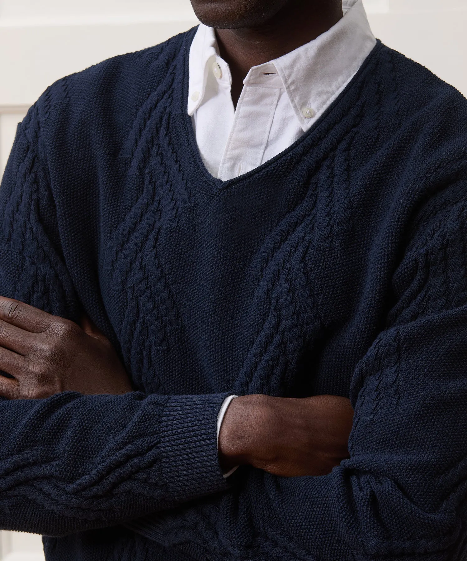Cotton V-Neck Sweater