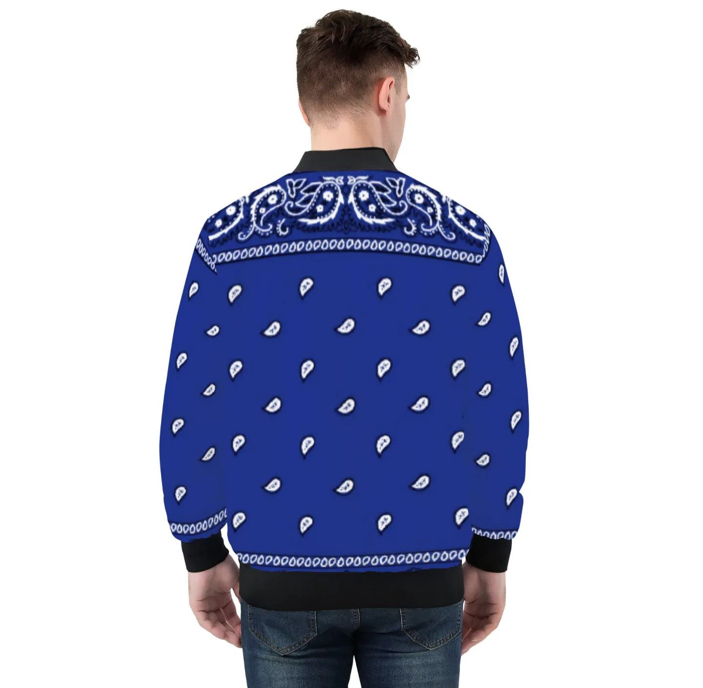 Crip Cuz Blue Bandana Men's/Unisex Bomber Jacket