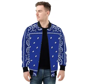 Crip Cuz Blue Bandana Men's/Unisex Bomber Jacket