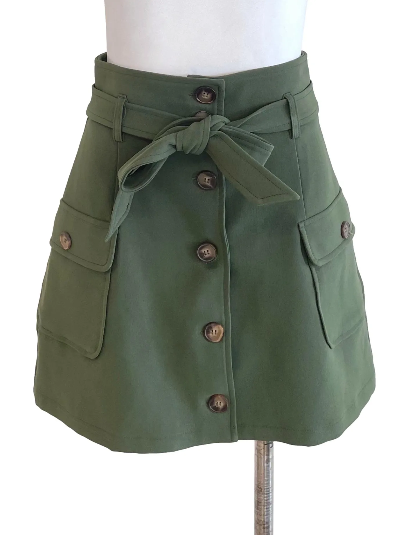 Crocodile Green Bush A-Line Skirt LB