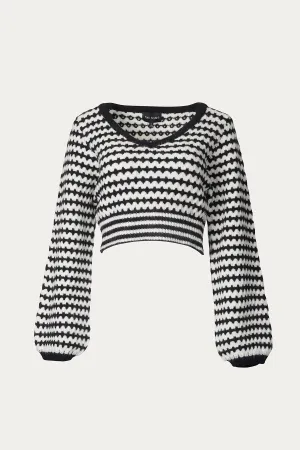 CROPPED V-NECK JUMPER