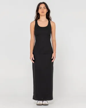 Cross Back Fitted Maxi Dress
