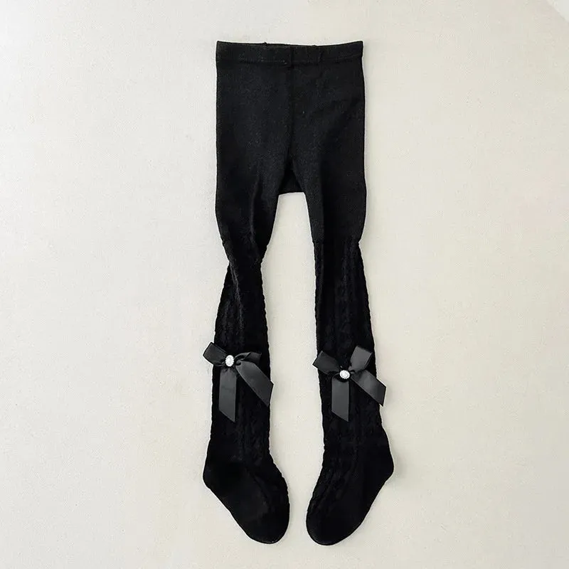 Cute Knit Bow Leggings