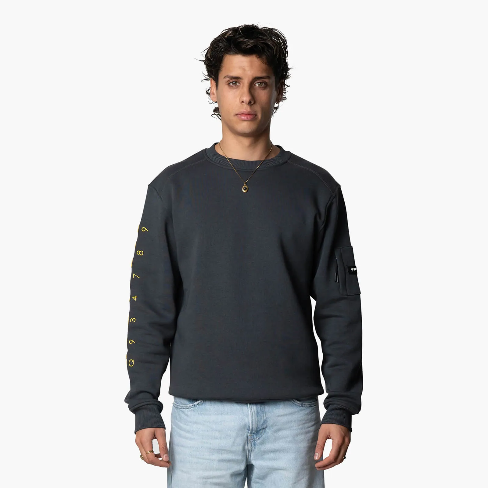 DEFENDER CREWNECK | ANTHRACITE/YELLOW